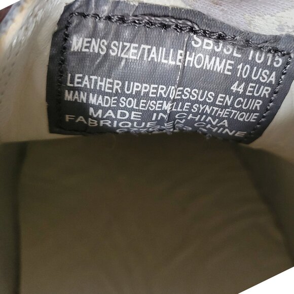 NEW Brett Johnson Soft LEATHER Low Top Sneaker Shoes Men's Sz 10 Cream :Red Rare - Picture 11 of 12